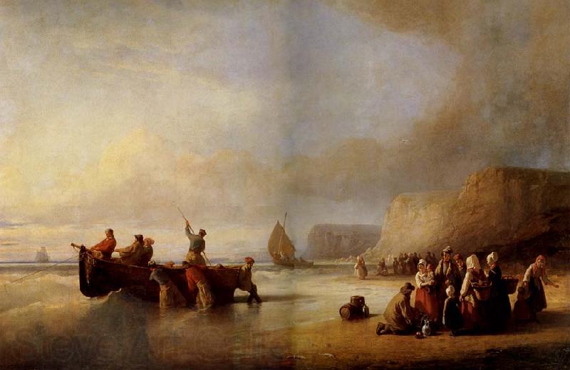 Delacroix Auguste Depart pour la peche Spain oil painting art